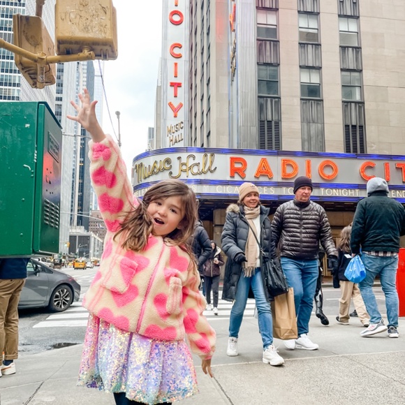 Lola + The Boys Fuzzy Hearts Jacket size 6 - Picture 4 of 6